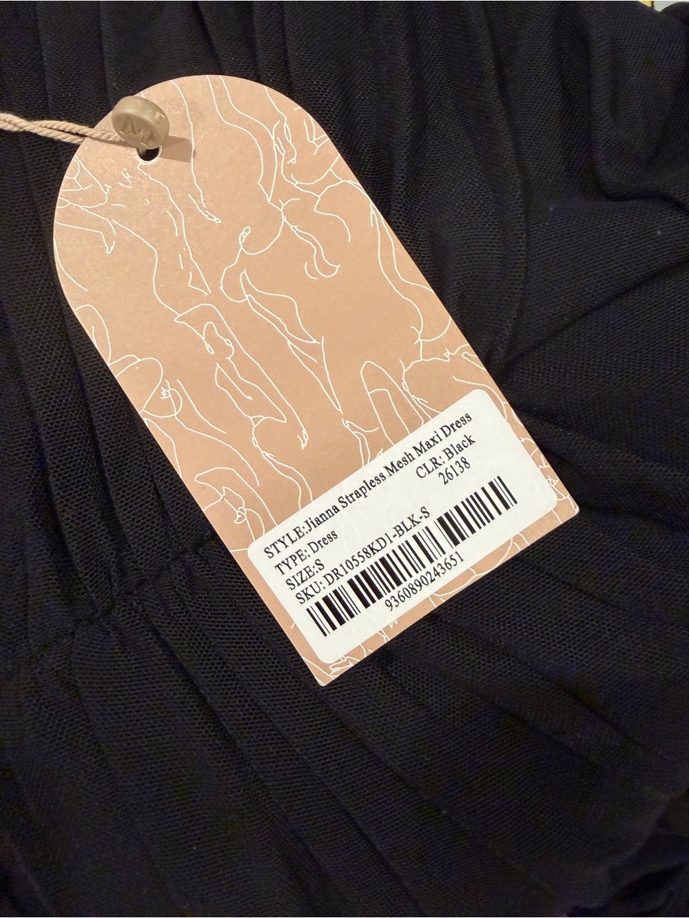 Meshki Strapless Ruched Black Maxi Dress - Picture 4 of 4